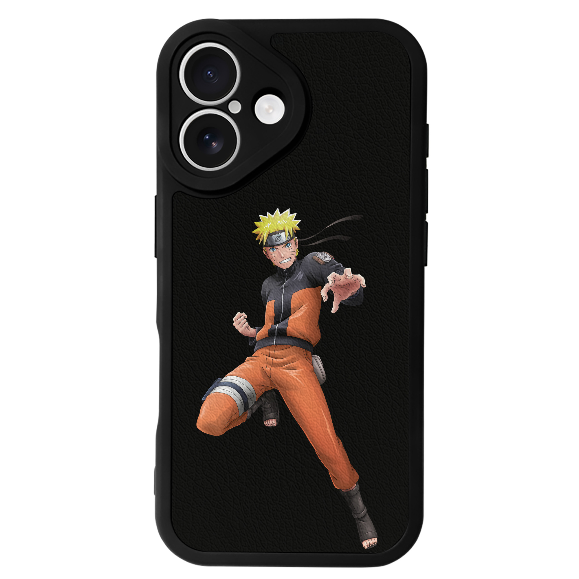 （画像用） NARUTO -ナルト- うずまき ナルト Uzumaki Naruto 【iPhone 16シリーズ対応】シリコンスマホケース（レザー調） 材質：シリコン